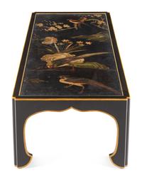 A Japanese Lacquer Panel-Inset Low Table