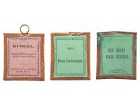 [ABOLITION] -- [POLITICS]. A group of 3 Abbot & Co. sixteenth plate tintypes of Peter Cartwright, Henry Ward Beecher, and William Howard Russell.