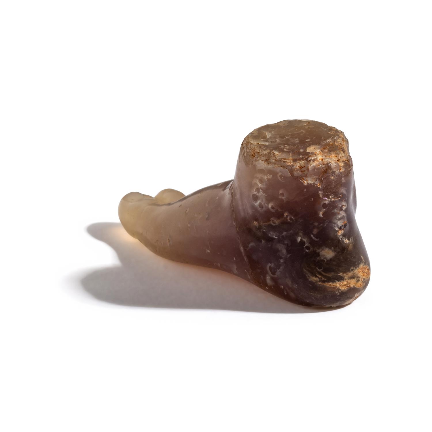 A Roman Purple Agate Votive Foot