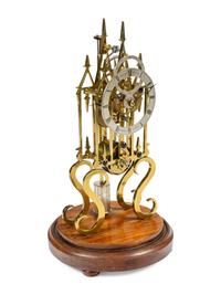 An English Brass Fusée Skeleton Clock