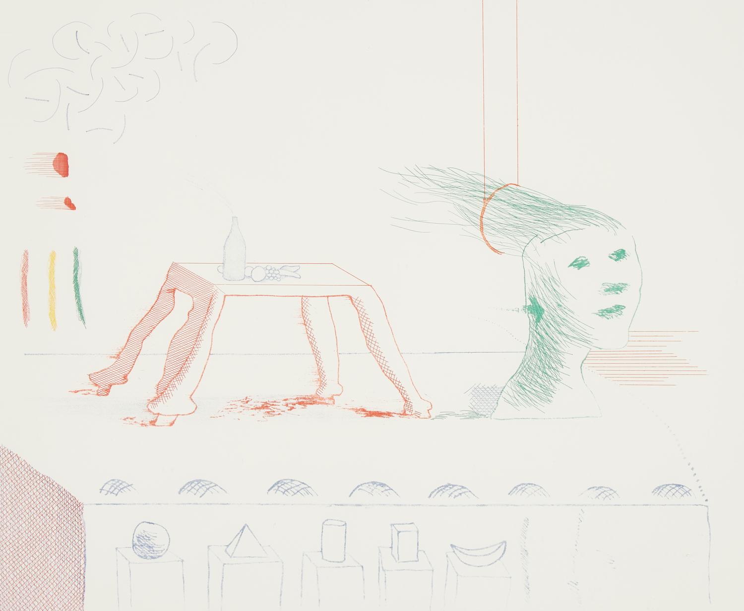 David Hockney (British, b. 1937) — A Moving Still Life (from The Blue Guitar, 1976-77)