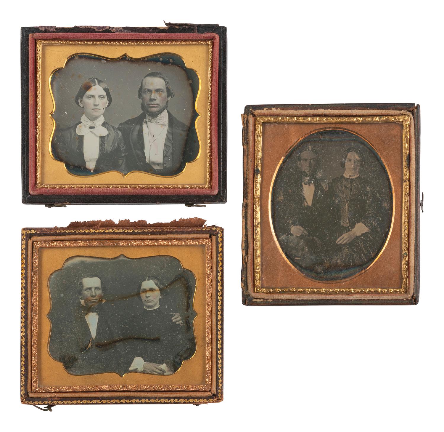 [EARLY PHOTOGRAPHY]. 24 sixth plate daguerreotypes featuring couples.