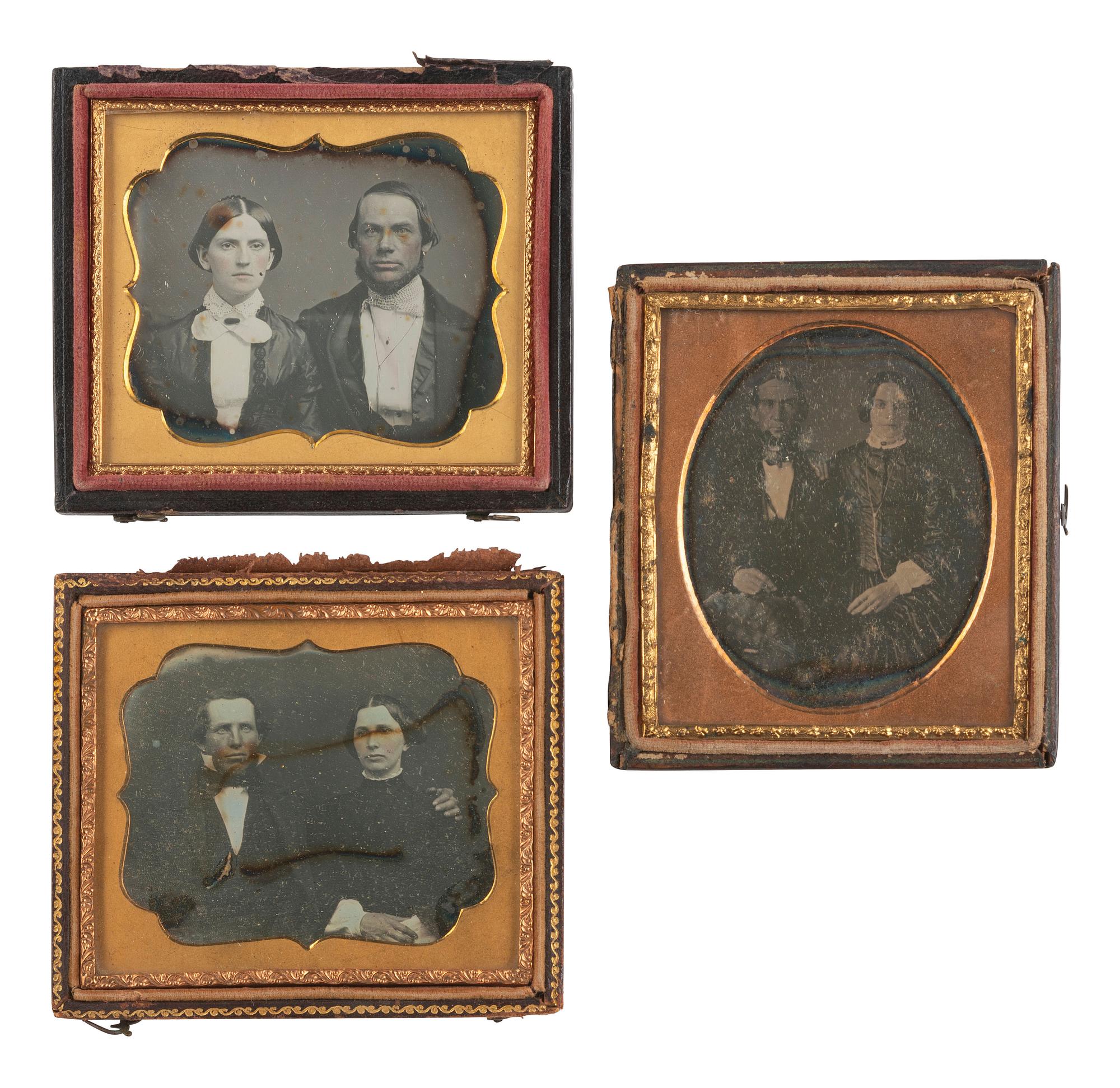 [EARLY PHOTOGRAPHY]. 24 sixth plate daguerreotypes featuring couples.