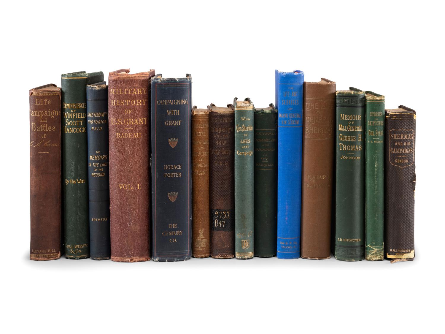 [CIVIL WAR - UNION GENERALS]. A group of biographies and memoirs of Union generals including Grant, Sheridan, Sherman, and Hancock, comprising: