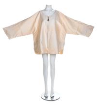 Gianni Versace Oversized White Silk Jacket, 1990s No size label