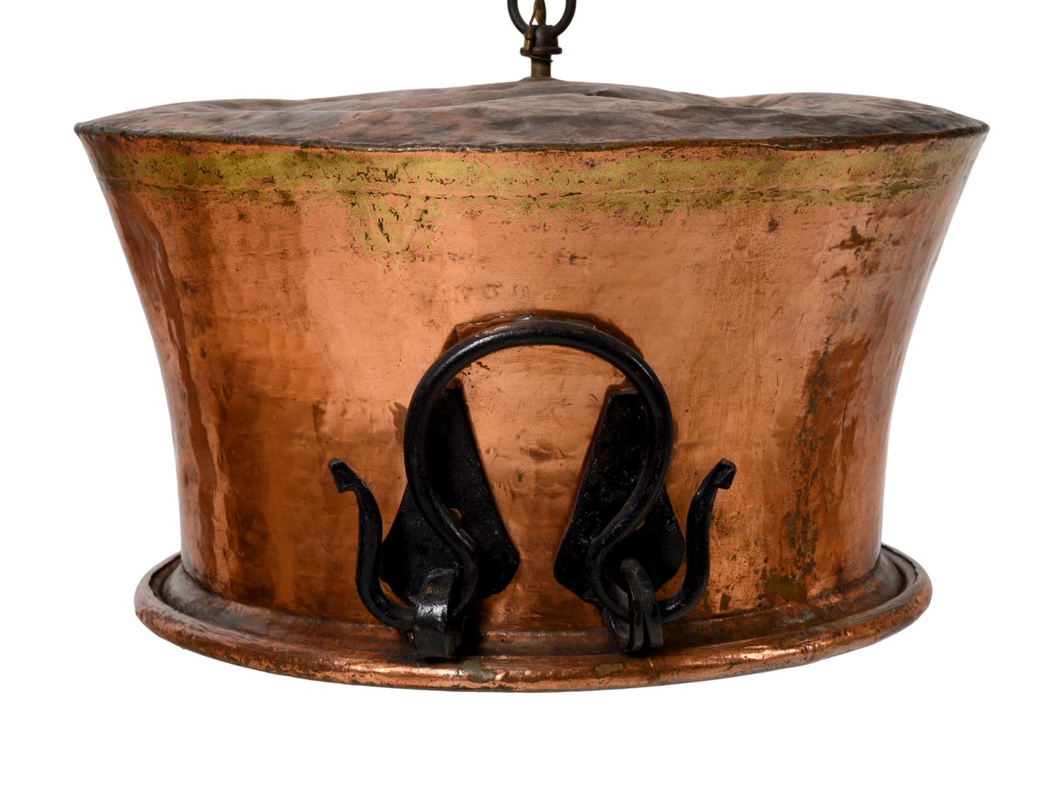 Three Copper and Metal Light Fixtures