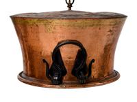 Three Copper and Metal Light Fixtures