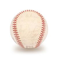 A 1970 Chicago Cubs Team Signed Autograph Baseball Including Ernie Banks, Leo Durocher, Bill Williams, Fergie Jenkins and Ron Santo (Beckett Authentication Services Letter BAS Certified),