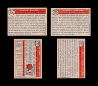 A Group of Four 1957 Topps Baseball Cards Including Mickey Mantle,
