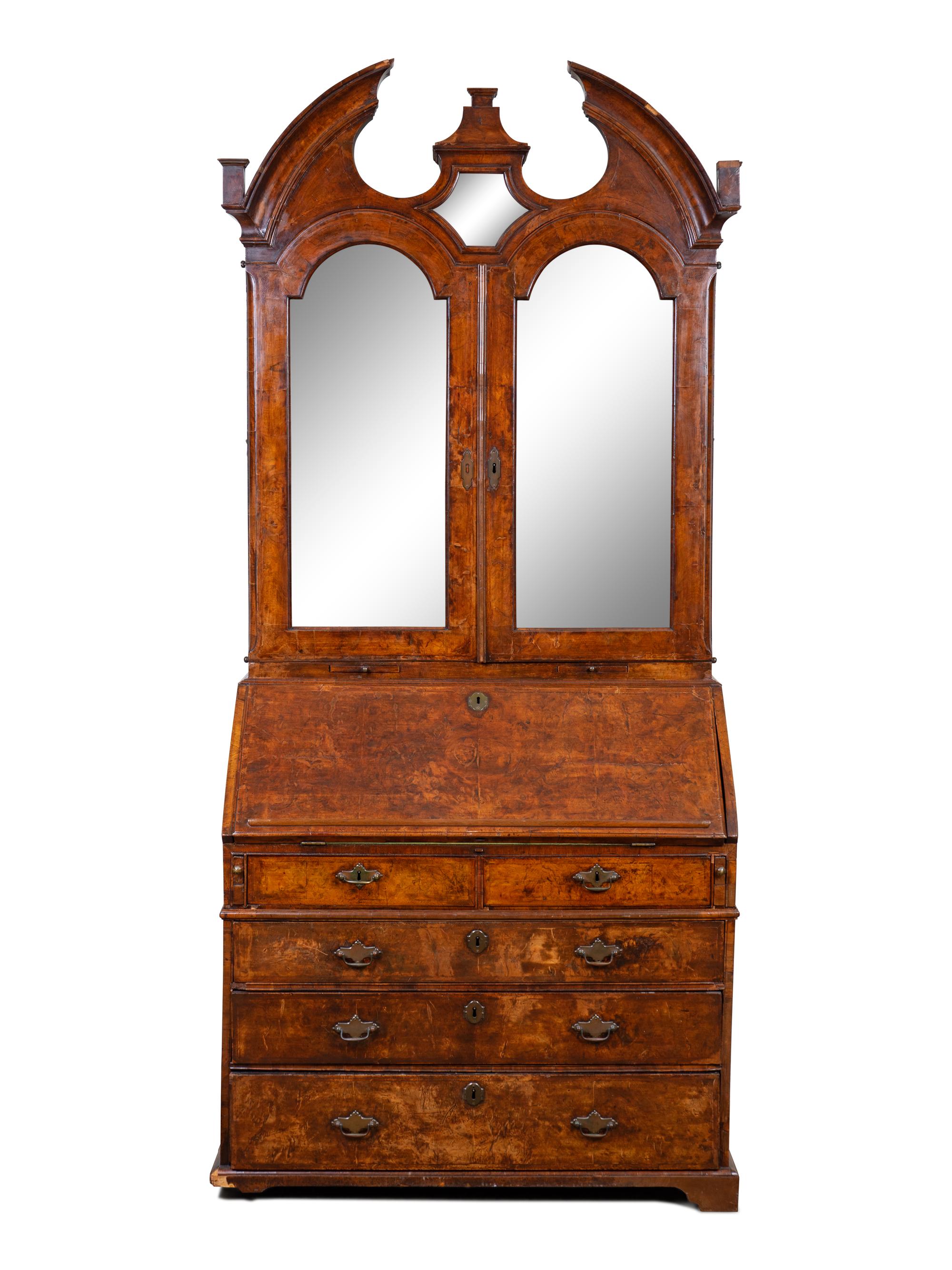 A George II Walnut Bureau Bookcase — 18TH CENTURY AND LATER