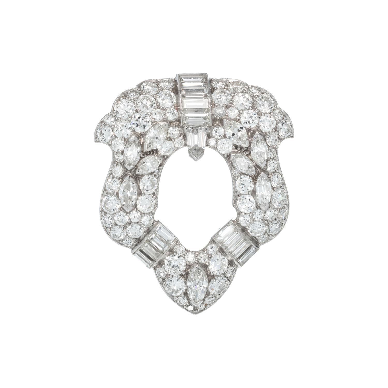 ANTIQUE, DIAMOND PENDANT/BROOCH