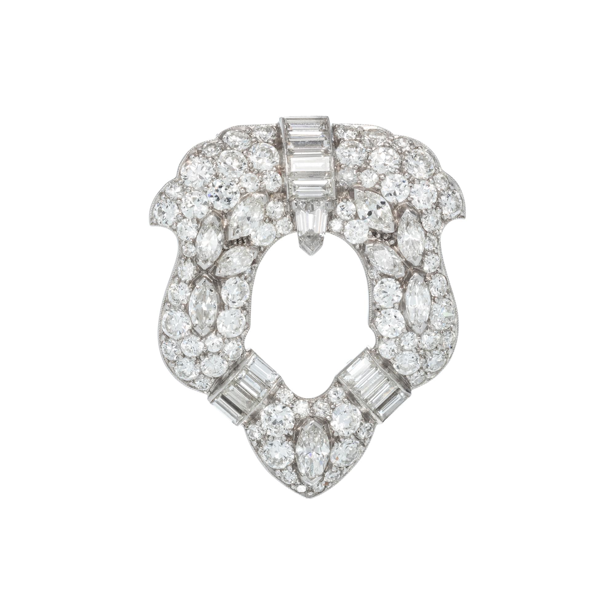 ANTIQUE, DIAMOND PENDANT/BROOCH