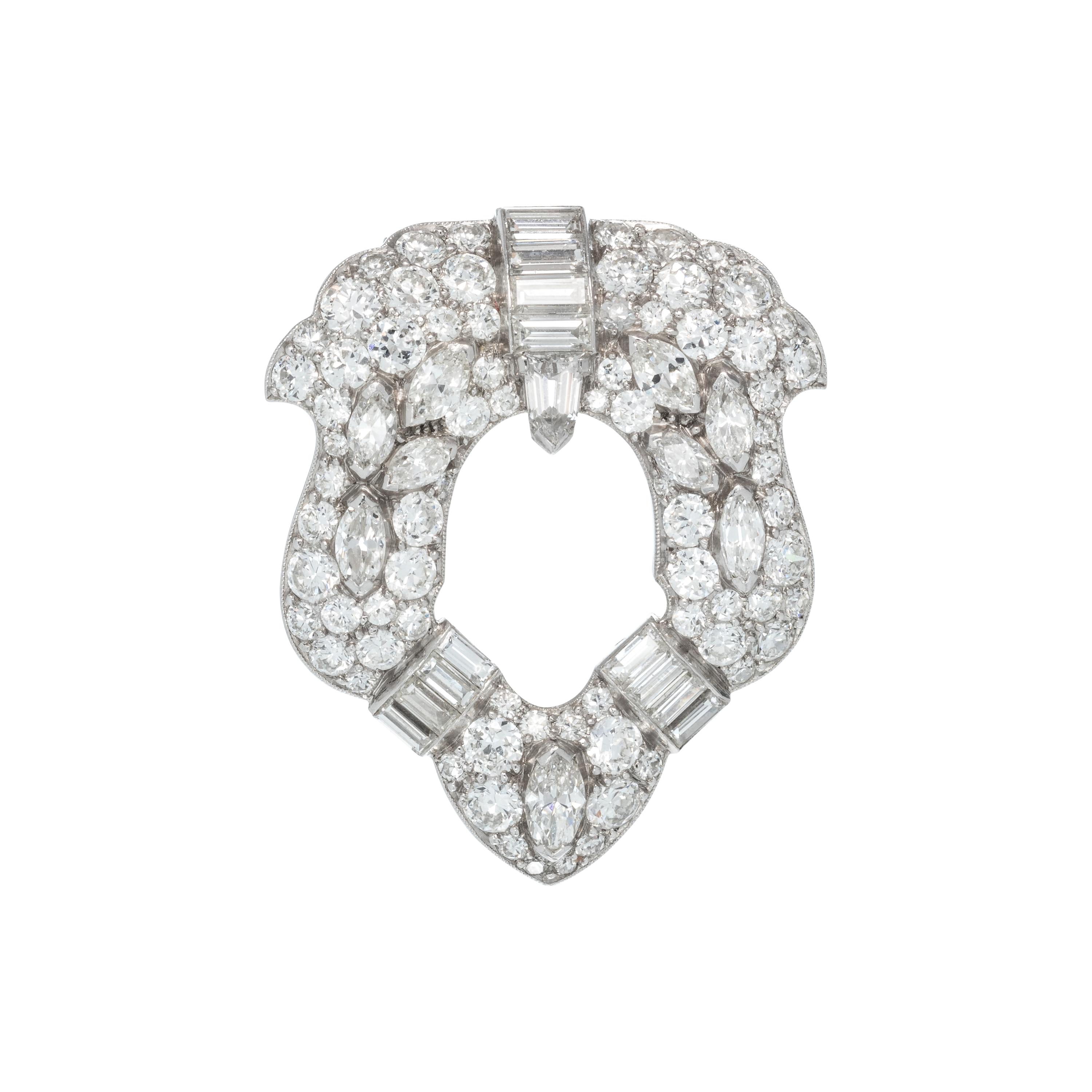 ANTIQUE, DIAMOND PENDANT/BROOCH