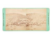[NATIVE AMERICANS]. ROTHROCK, G.H. (1843-1924), photographer. A group of 2 stereoviews, incl. Indians Scouting, featuring Lieutenant John A. Rucker. [Phoenix, AZ].