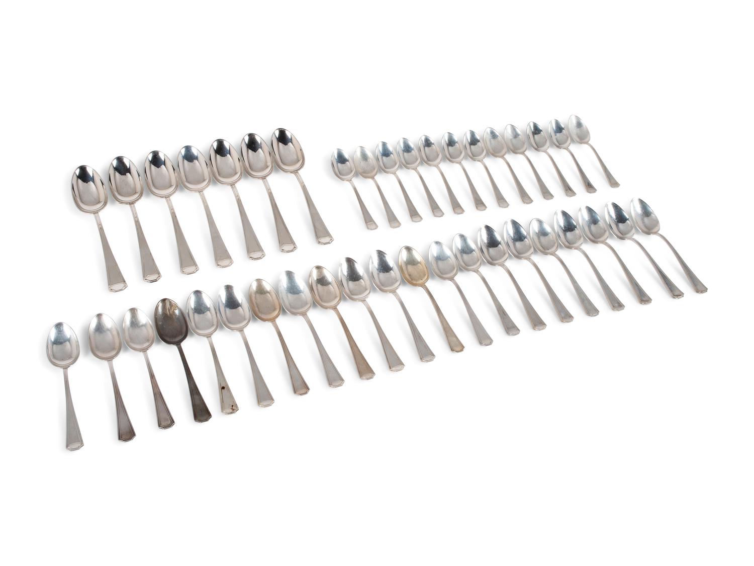 An Assembled Gorham and Durgin Silver Flatware Service