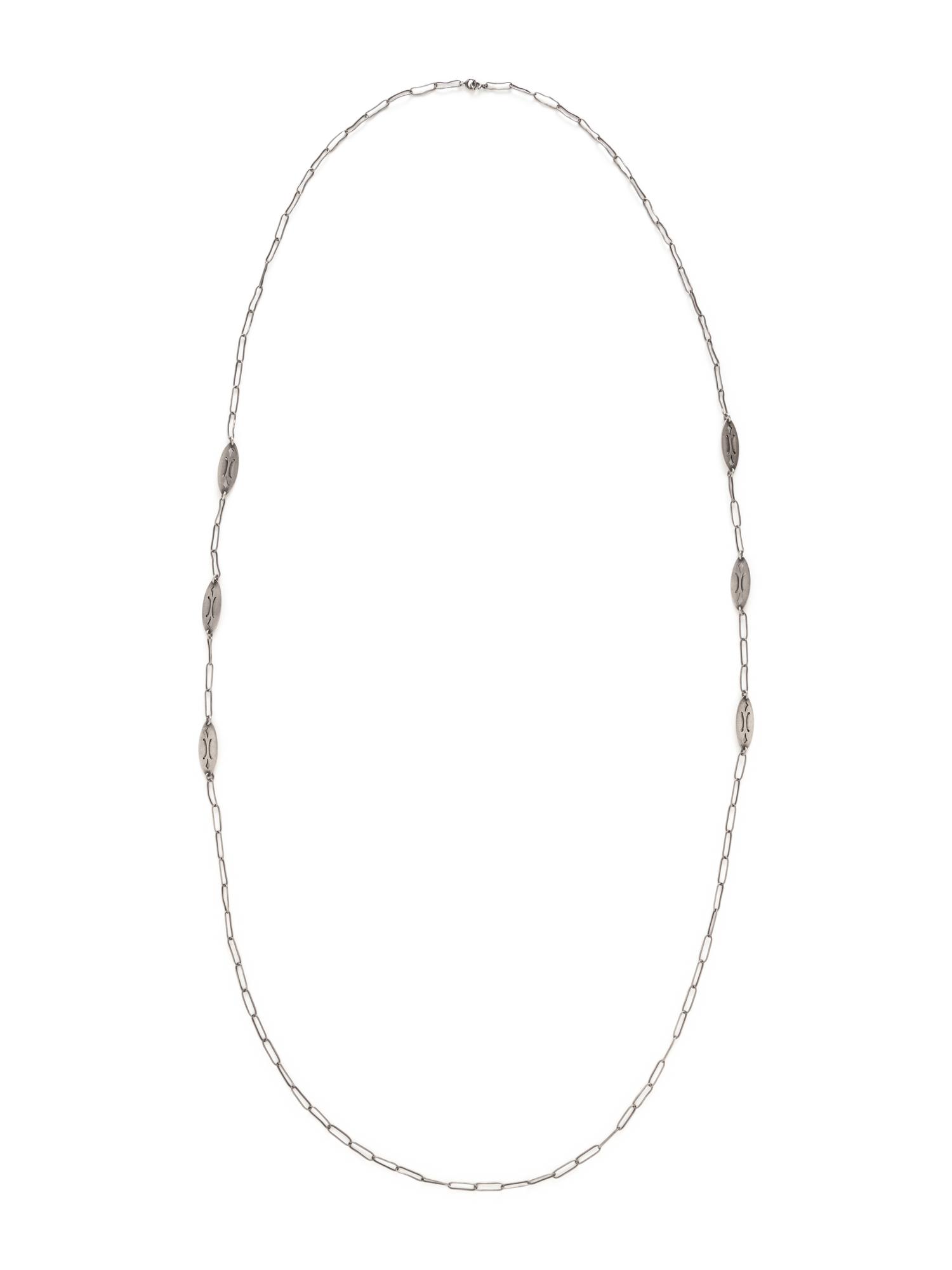 KALO, STERLING SILVER LONG CHAIN NECKLACE