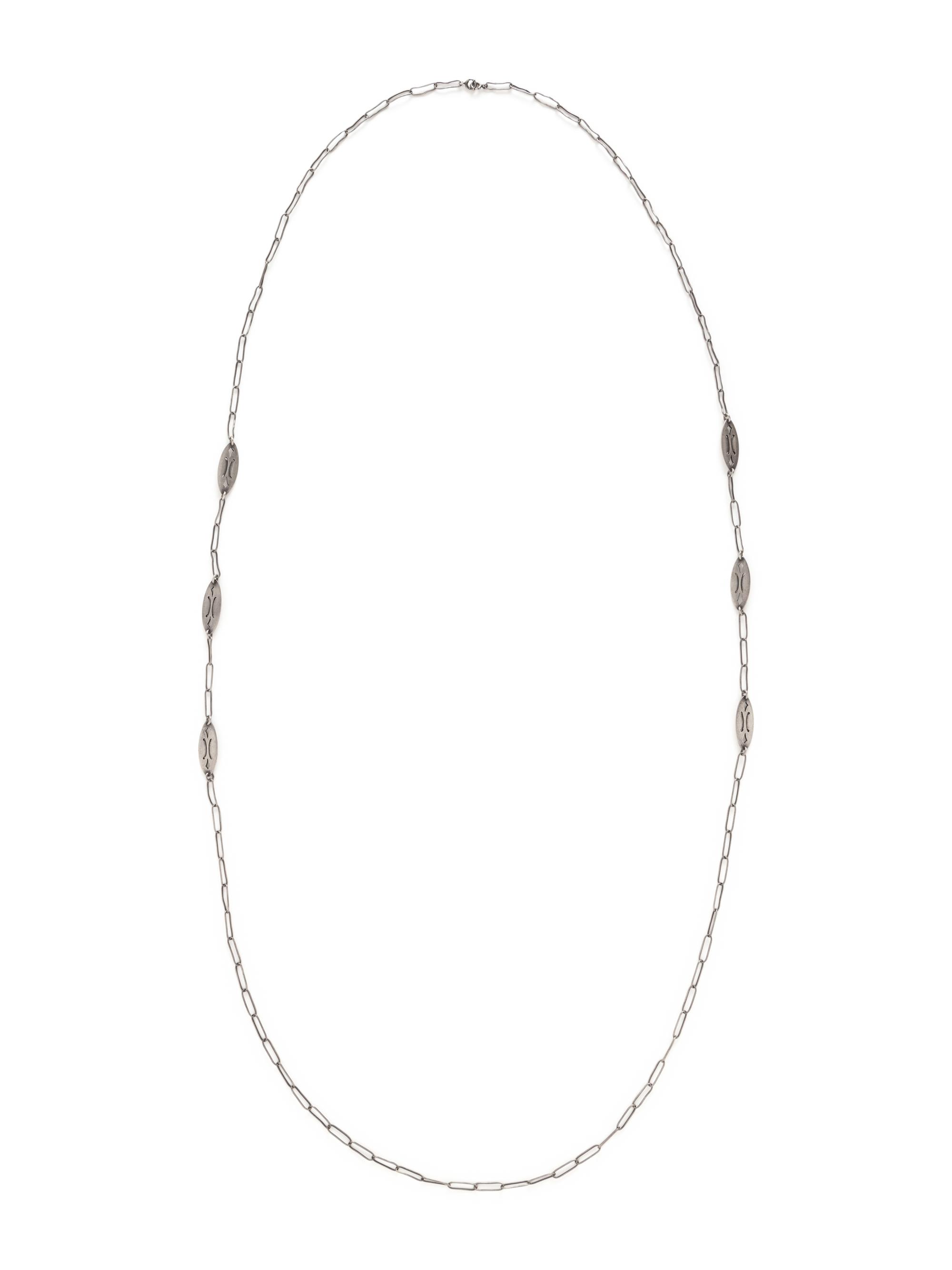 KALO, STERLING SILVER LONG CHAIN NECKLACE