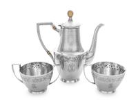 An American Silver Three-Piece Coffee Service