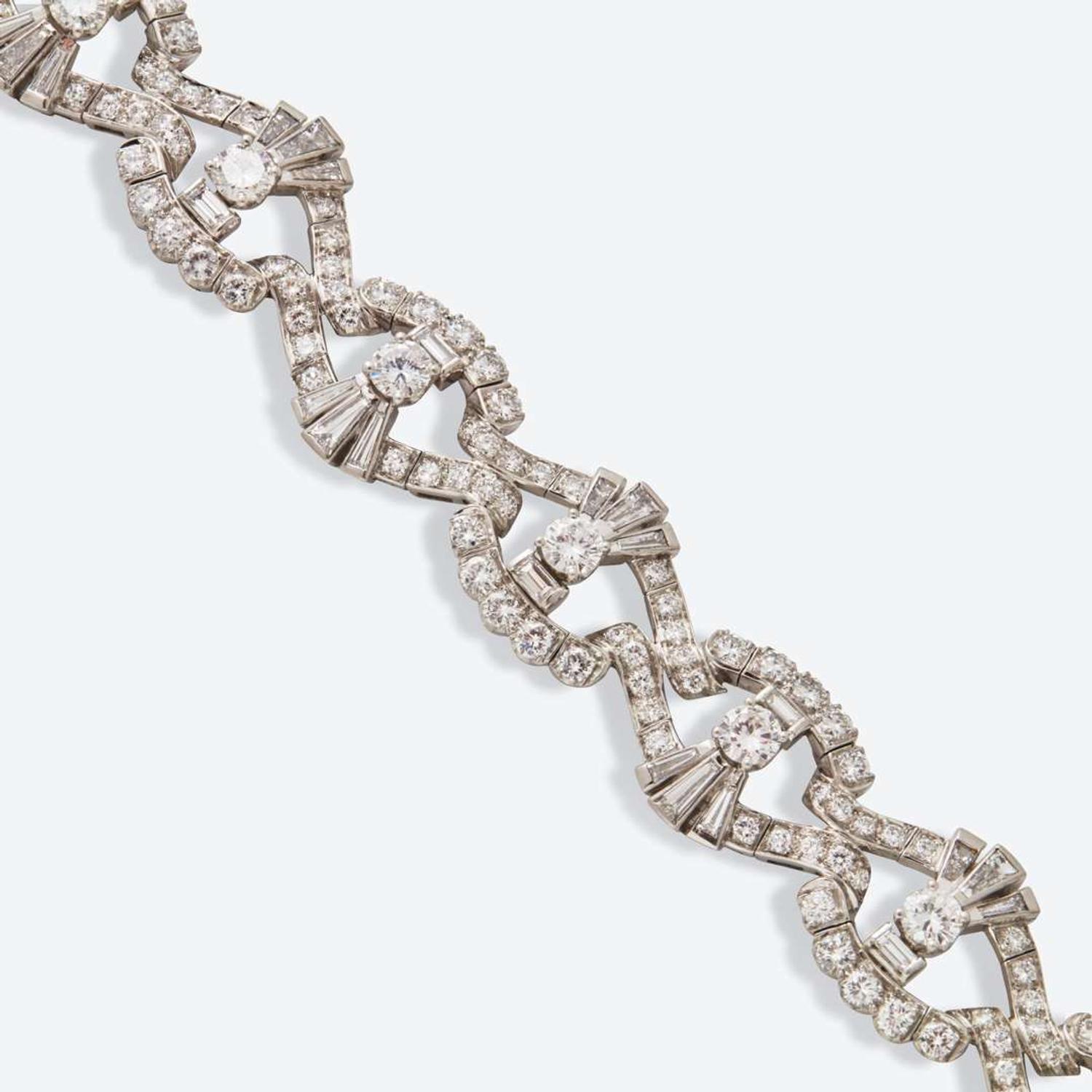 A Platinum and Diamond Bracelet