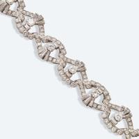 A Platinum and Diamond Bracelet