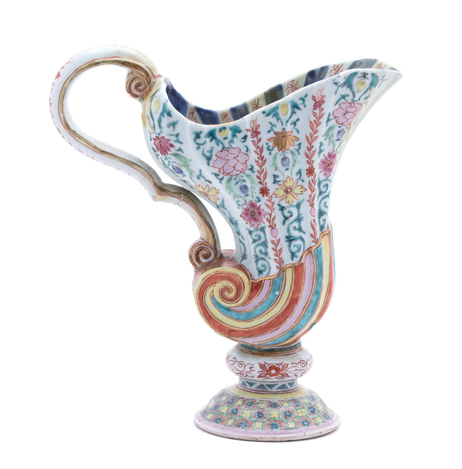 A Chinese Export Porcelain Ewer