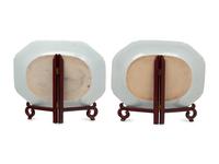 Two Chinese Export Blue and White Porcelain Platters
