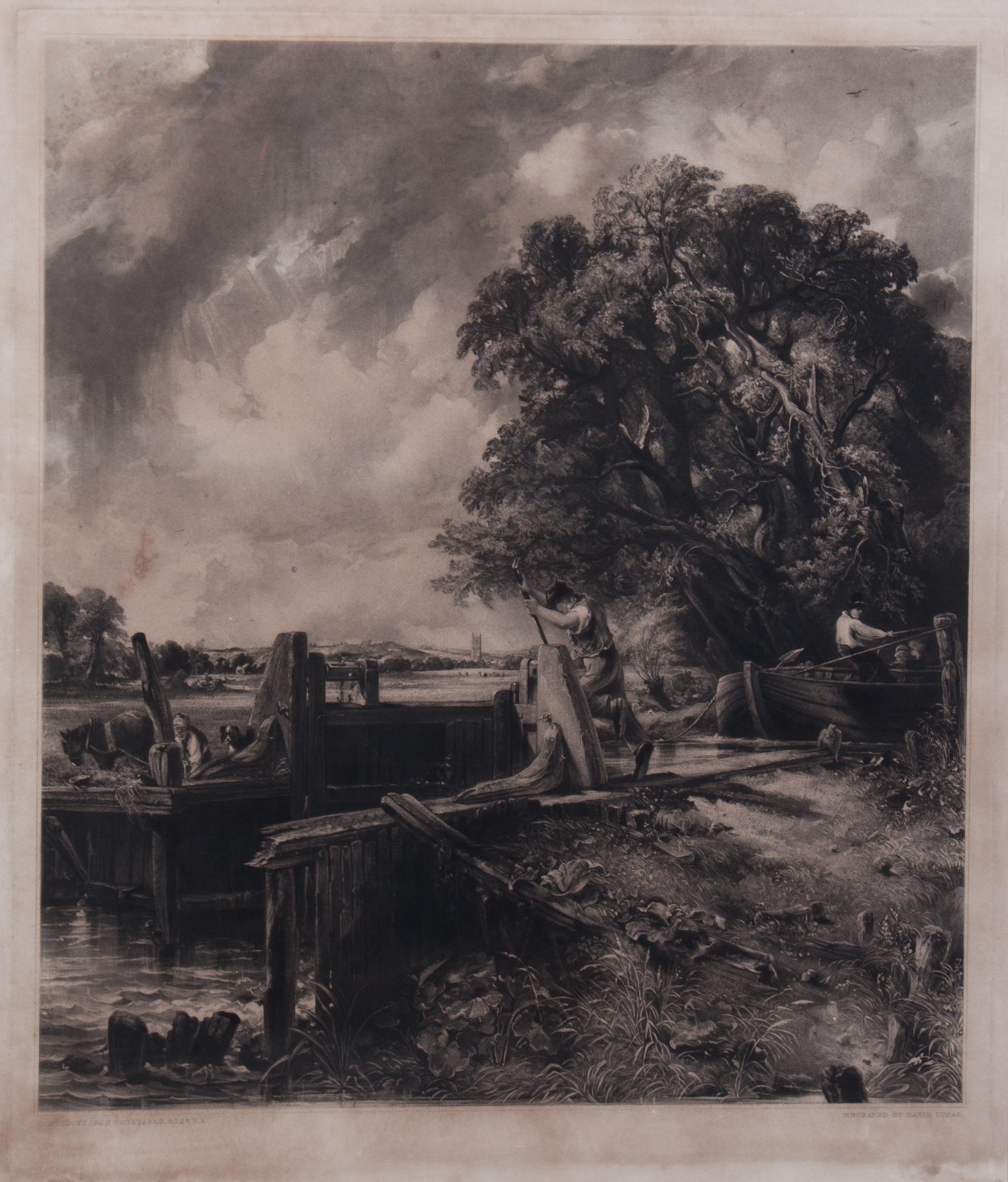 After John Constable, (British, 1776-1837), The Cornfield and The Lock (two works)