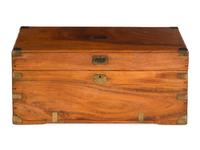 An English Brass Mounted Mahogany Campaign Trunk