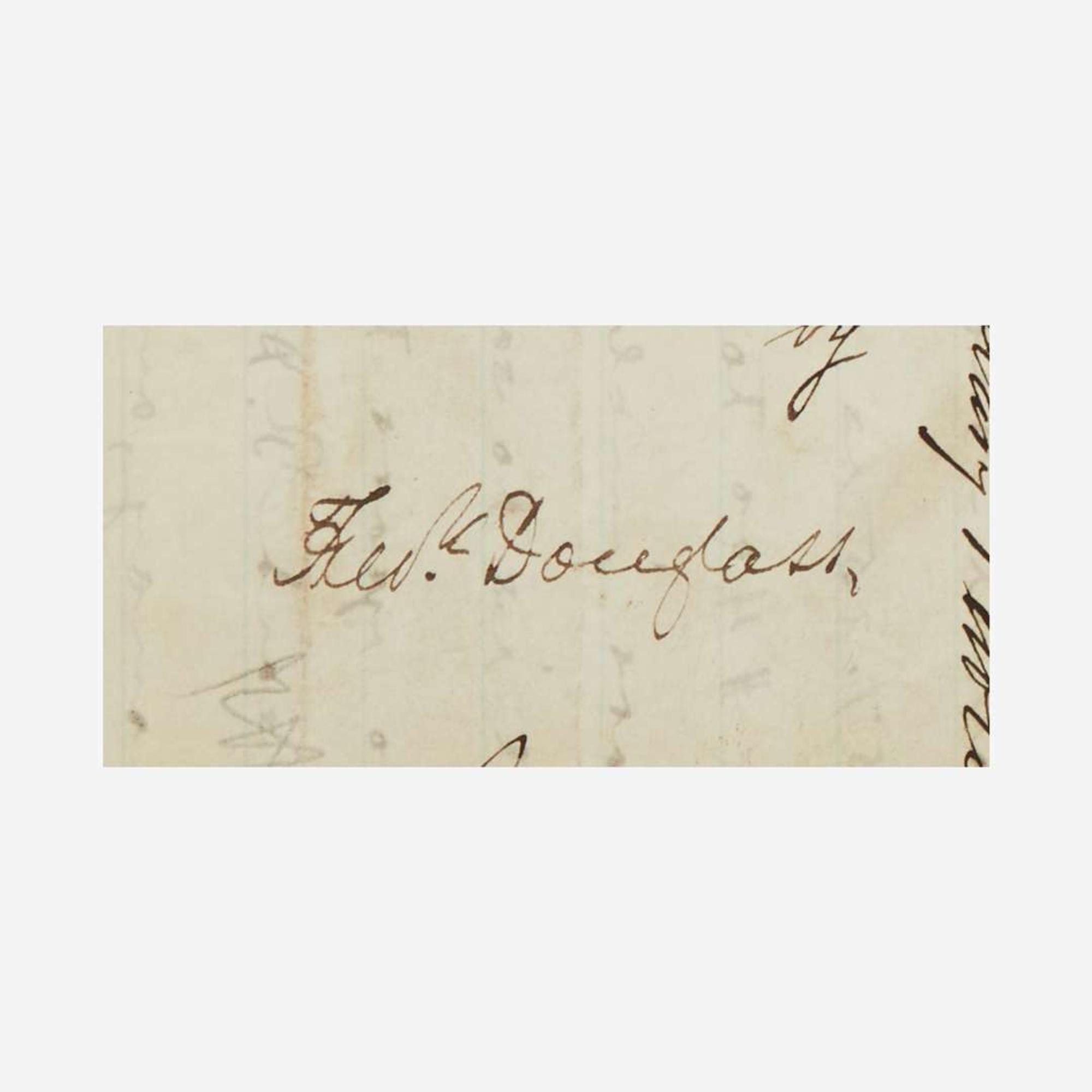 [African-Americana] Douglass, Frederick Document, signed