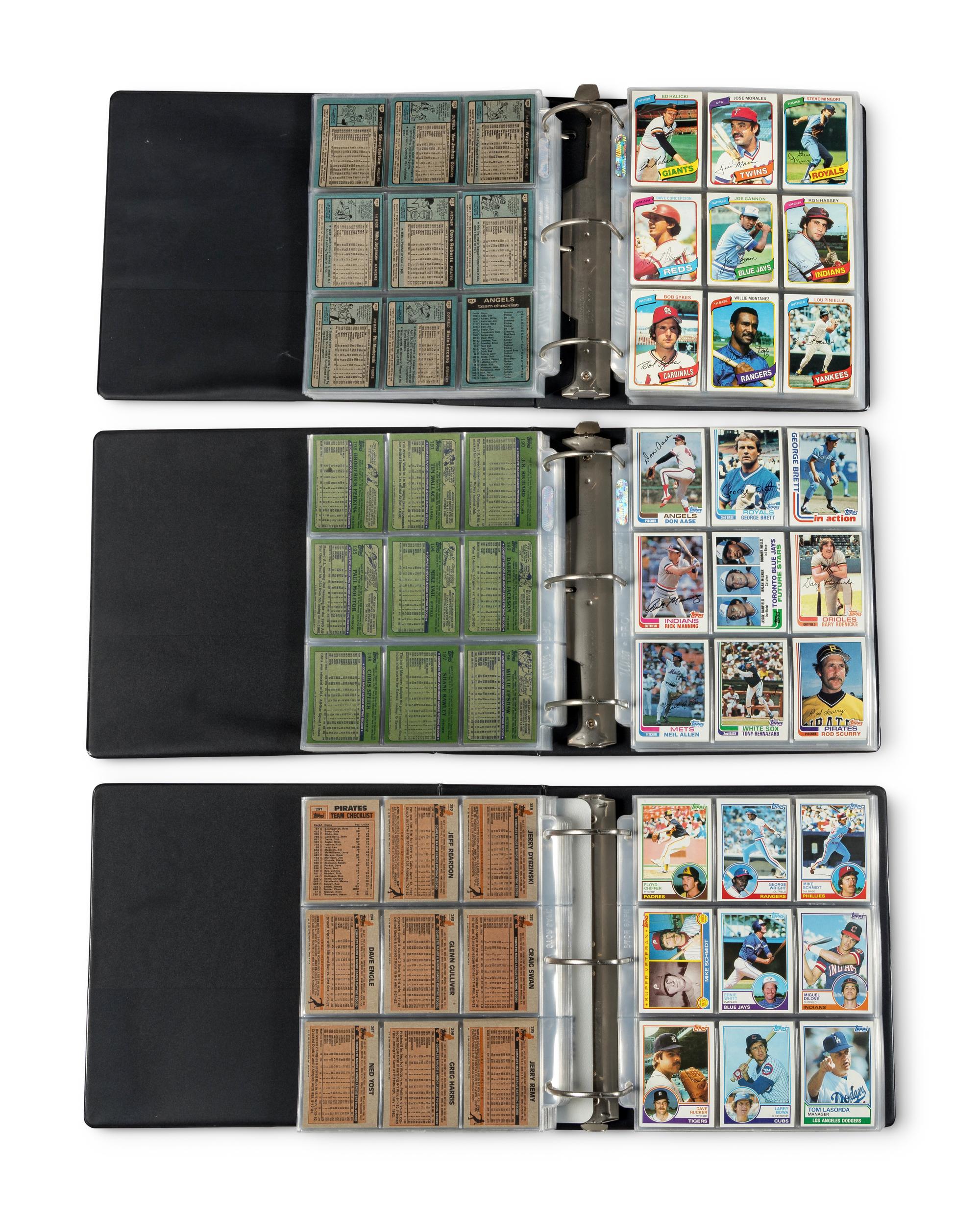A Group of 1980, 1982 and 1983 Complete Sets of Topps Baseball Cards,