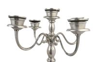 A Large Pair of Silver-Plate Five-Light Candelabra