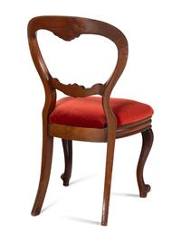 A Set of Four English Mahogany Balloon Back Side Chairs