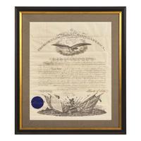 [Presidential] Arthur, Chester A. Partially-Printed Military Commission, signed
