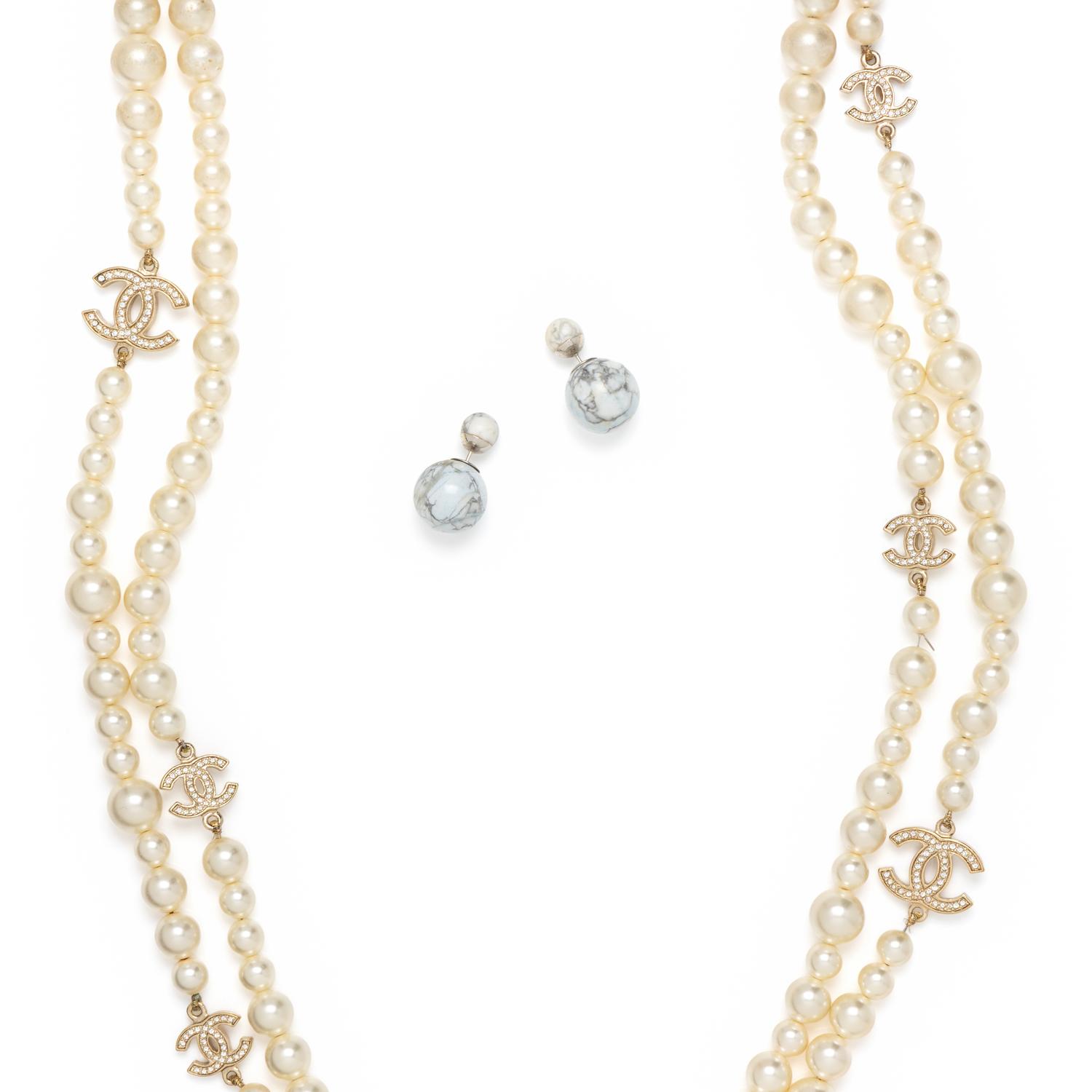 CHANEL & DIOR, NECKLACE & EARRINGS