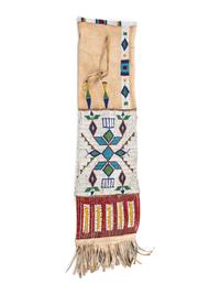 Sioux Beaded Hide Tobacco Bag