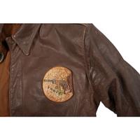 WWII Era A2 Leather Flight Jacket with Painted Yuma Army Airfield Gunnery School Patch