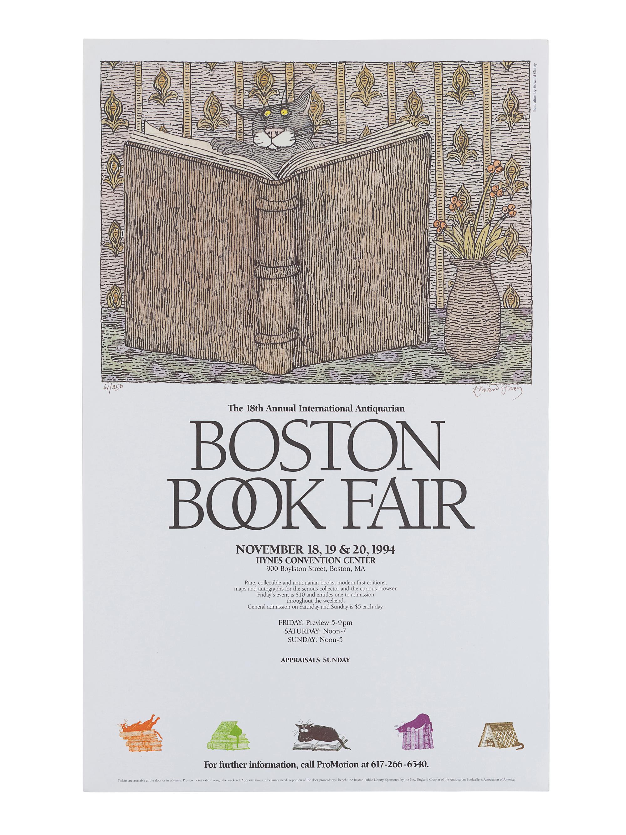 GOREY, Edward (1925-2000). Poster signed. November 18-20, 1994.