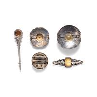 VICTORIAN, COLLECTION OF SILVER AND CITRINE JEWELRY