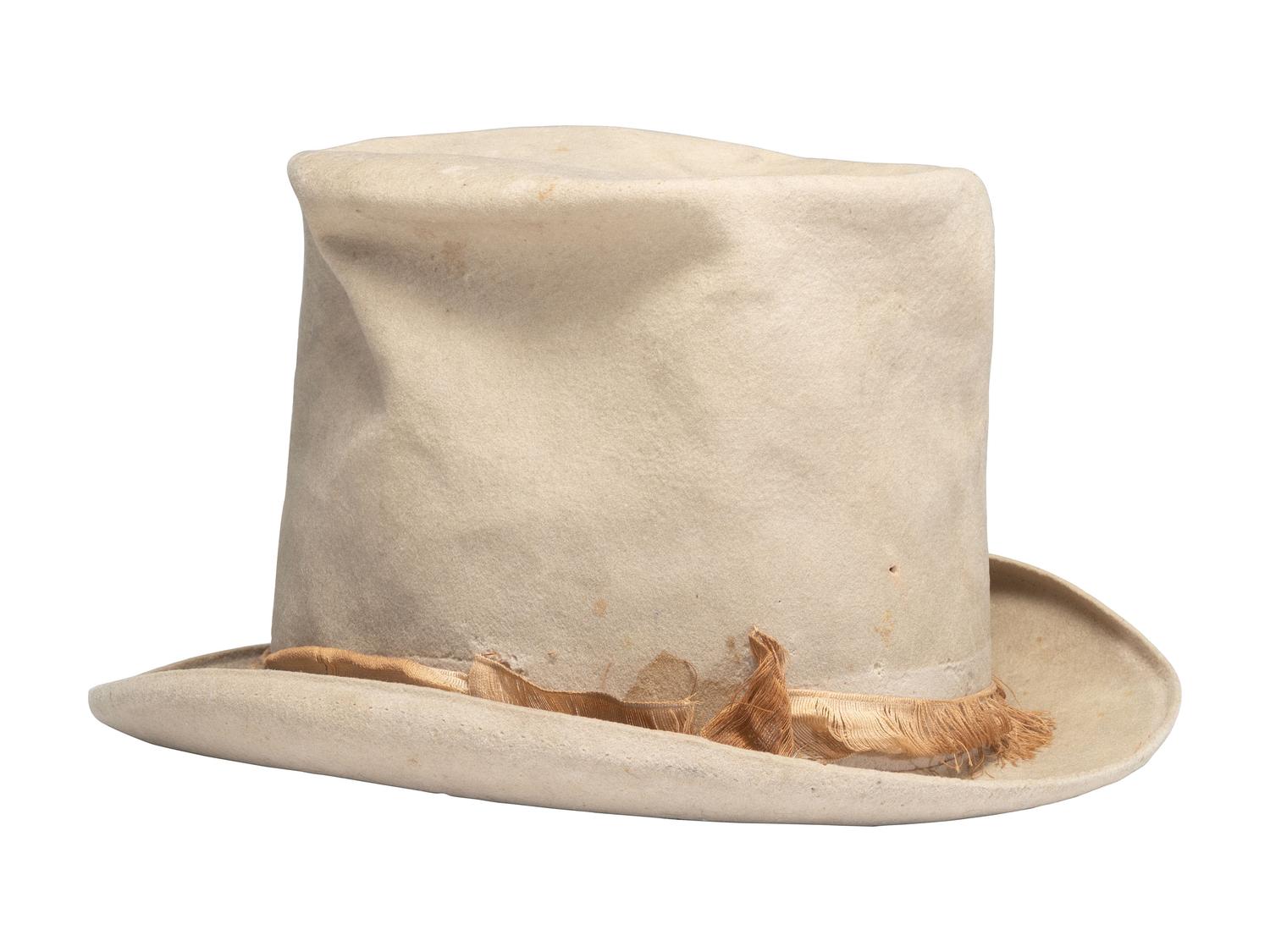 [POLITICS]. Benjamin Harrison 1888 election campaign hat and jugate cabinet card.