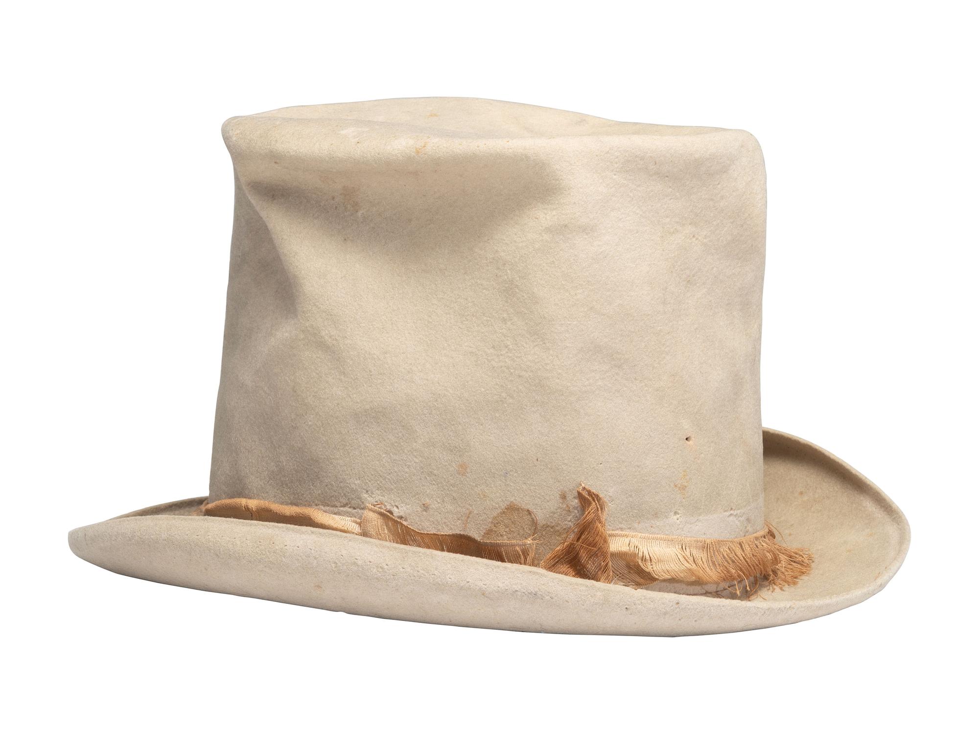 [POLITICS]. Benjamin Harrison 1888 election campaign hat and jugate cabinet card.