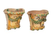 A Pair of Glazed Terracotta Jardinères