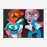 Karel Appel (Dutch, 1921-2006) Couple in Wood