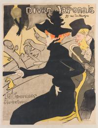 Henri de Toulouse-Lautrec, (French, 1864-1901), Divan Japonais. Color lithograph.