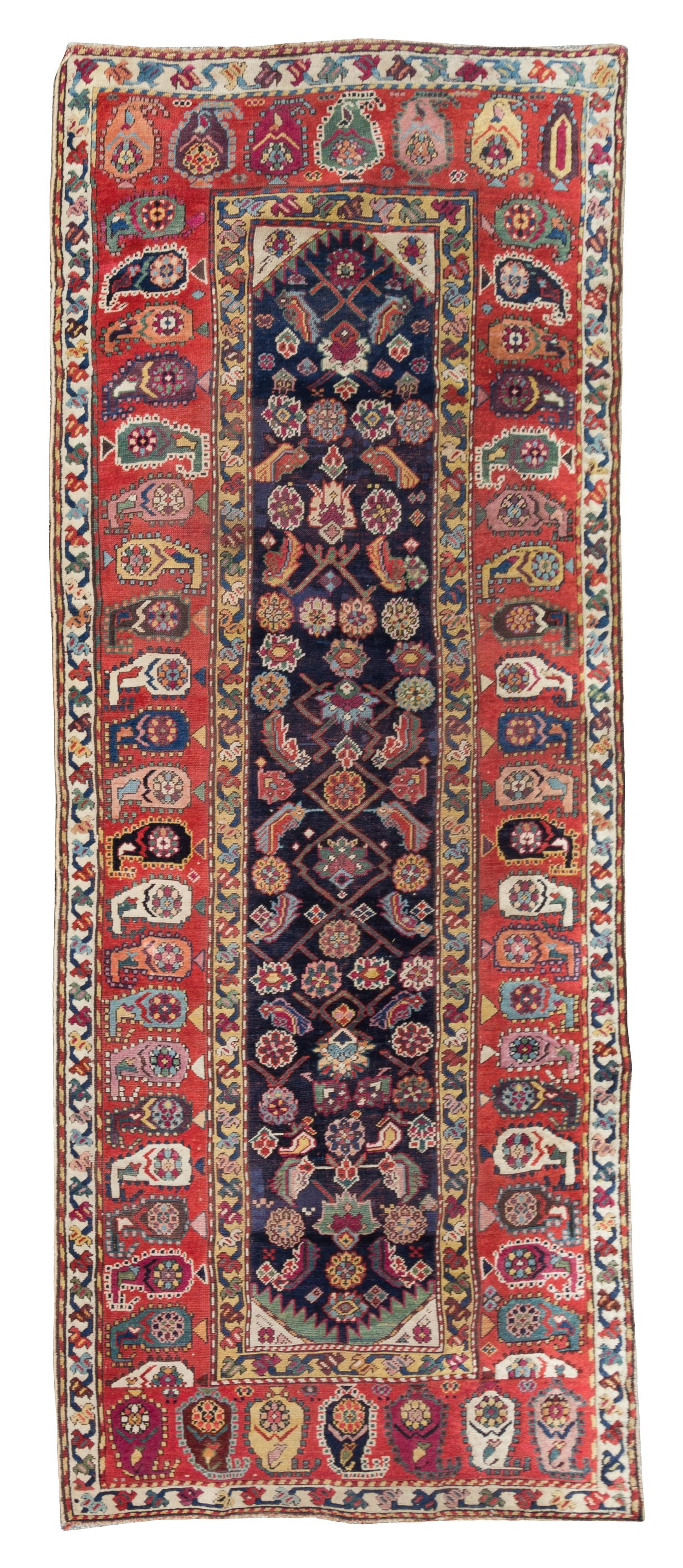 A Caucasian Wool Rug 7 feet x 3 feet.