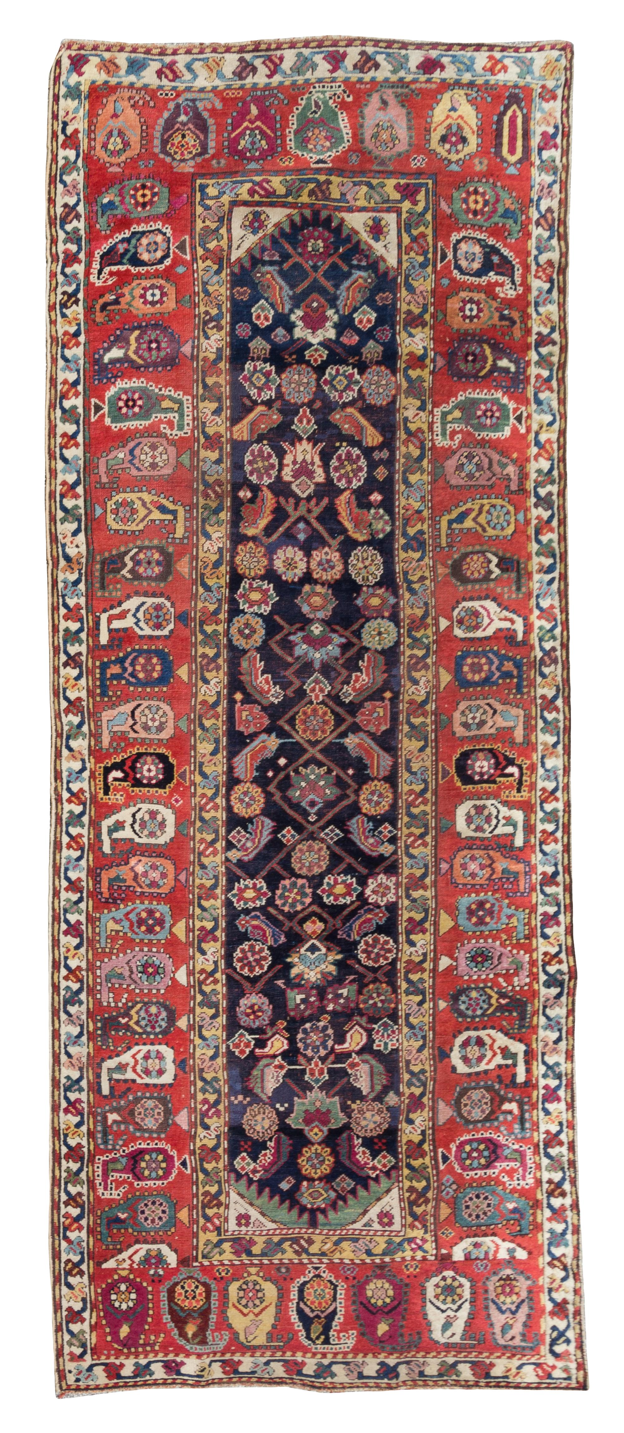 A Caucasian Wool Rug 7 feet x 3 feet.