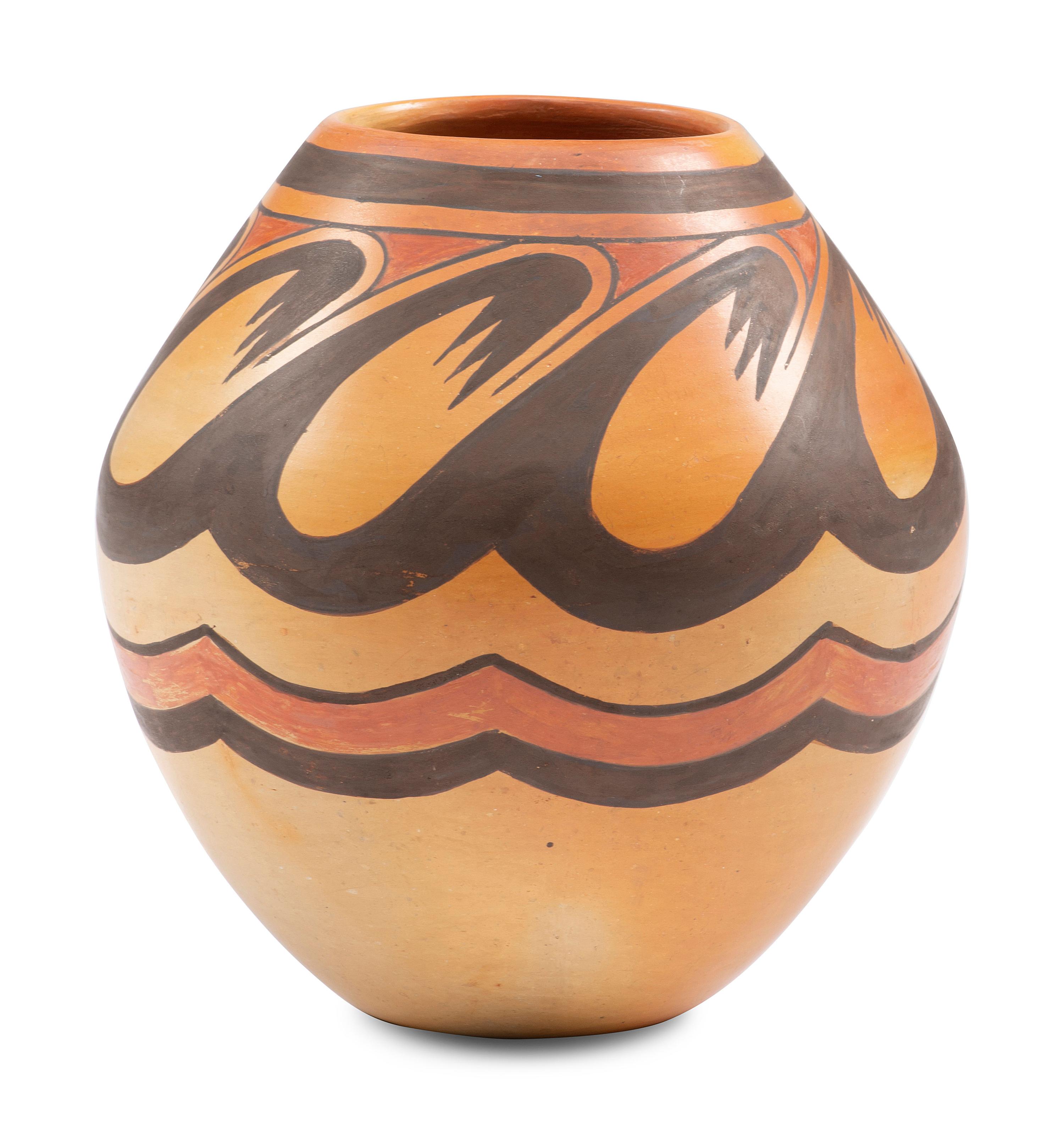 Award Winning Pottery Jar, with Migration Pattern