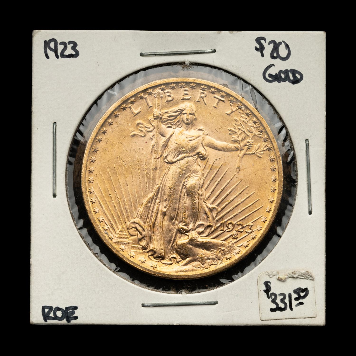 A 1923 Saint-Gaudens $20 Gold Coin