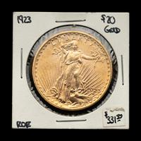 A 1923 Saint-Gaudens $20 Gold Coin