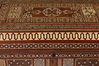 A Moorish Style Bone-Inlaid Hardwood Coffer