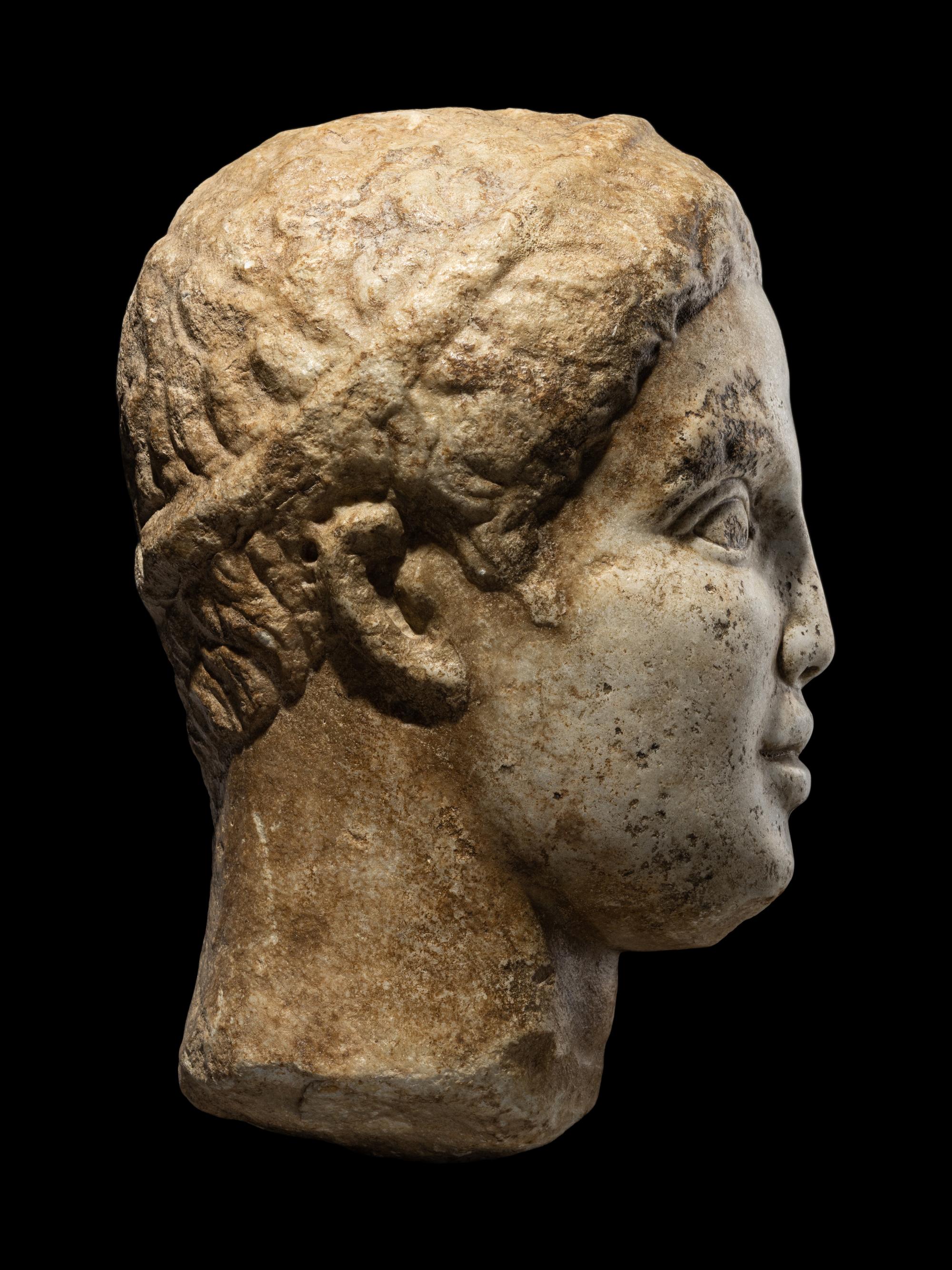 A Roman Marble Portrait Head of a Man
